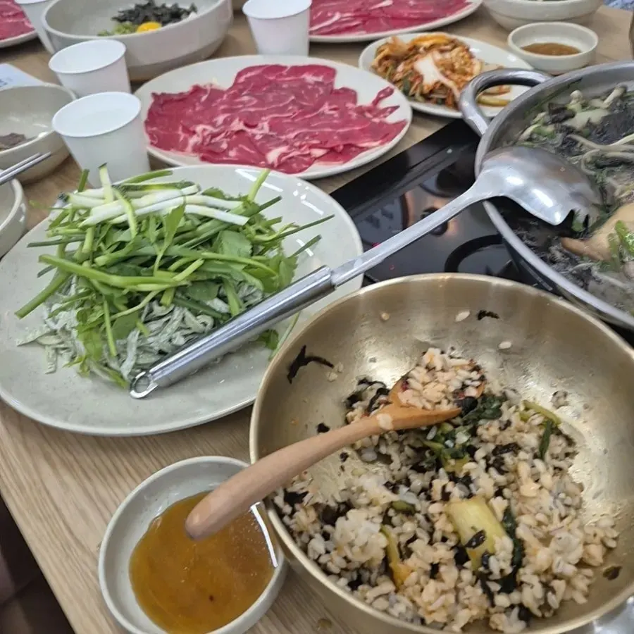샤브샤브 육수에 넣는 칼국수 면