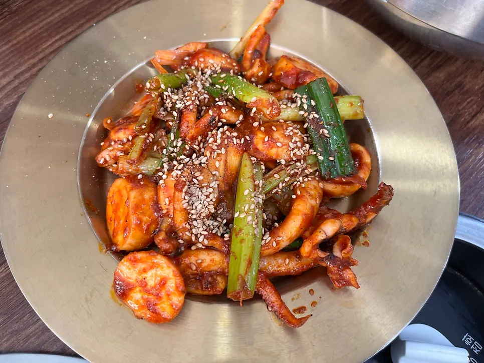 Korean beef hot pot meat dipped in the special sauce