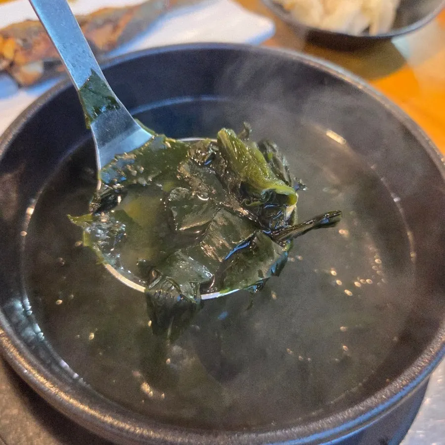 A seafood side dish served as part of the standard banchan