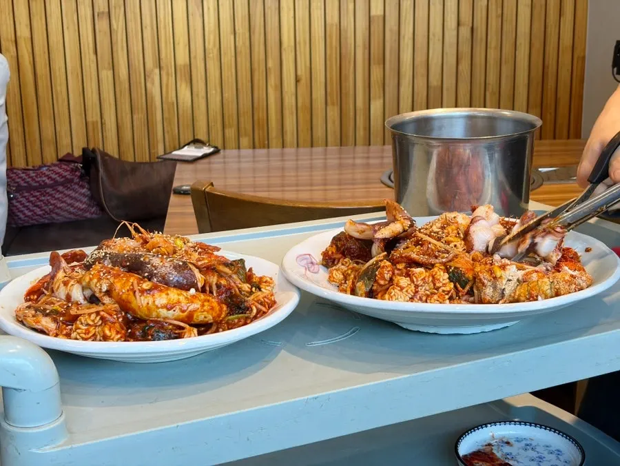 Side fish dish dipped in soy sauce