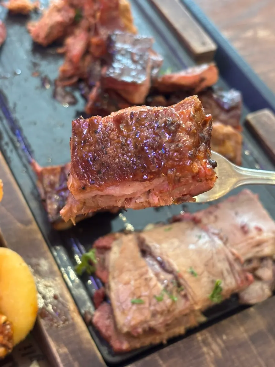 Close-up of thick spare ribs