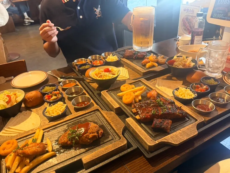 Beer ordered alongside the barbecue