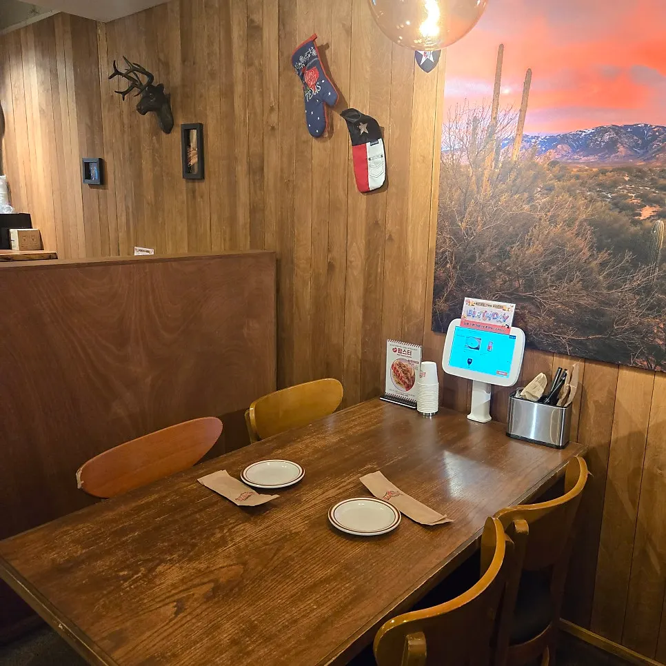 Table set up inside for a reservation