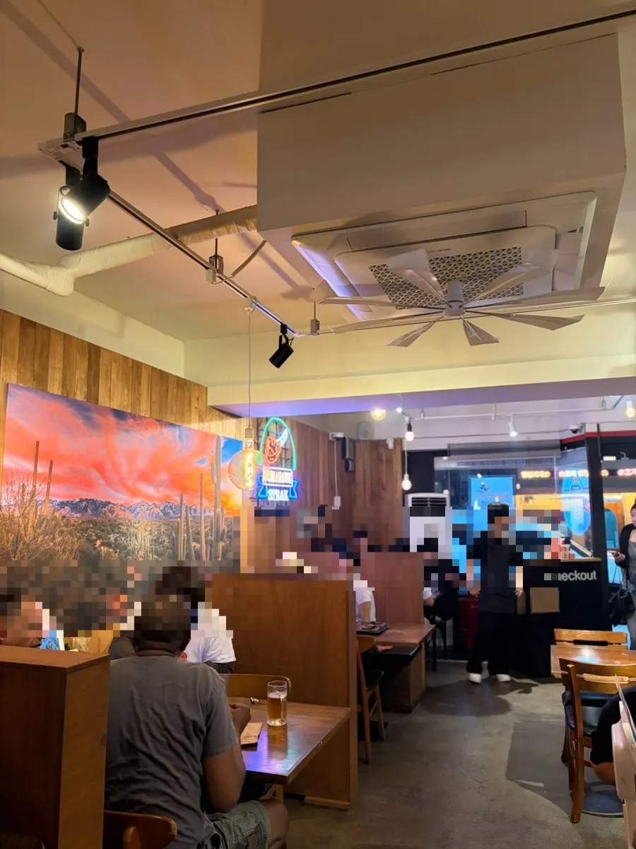 Restaurant seating with tall tables