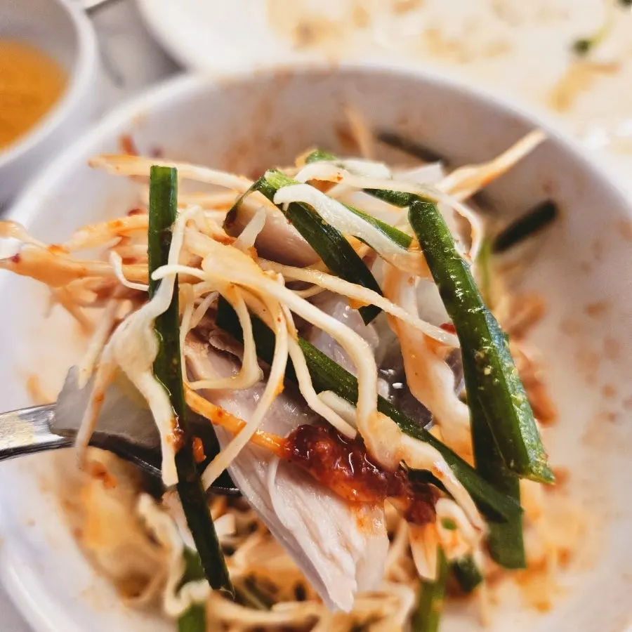 Tender chicken served on a small plate