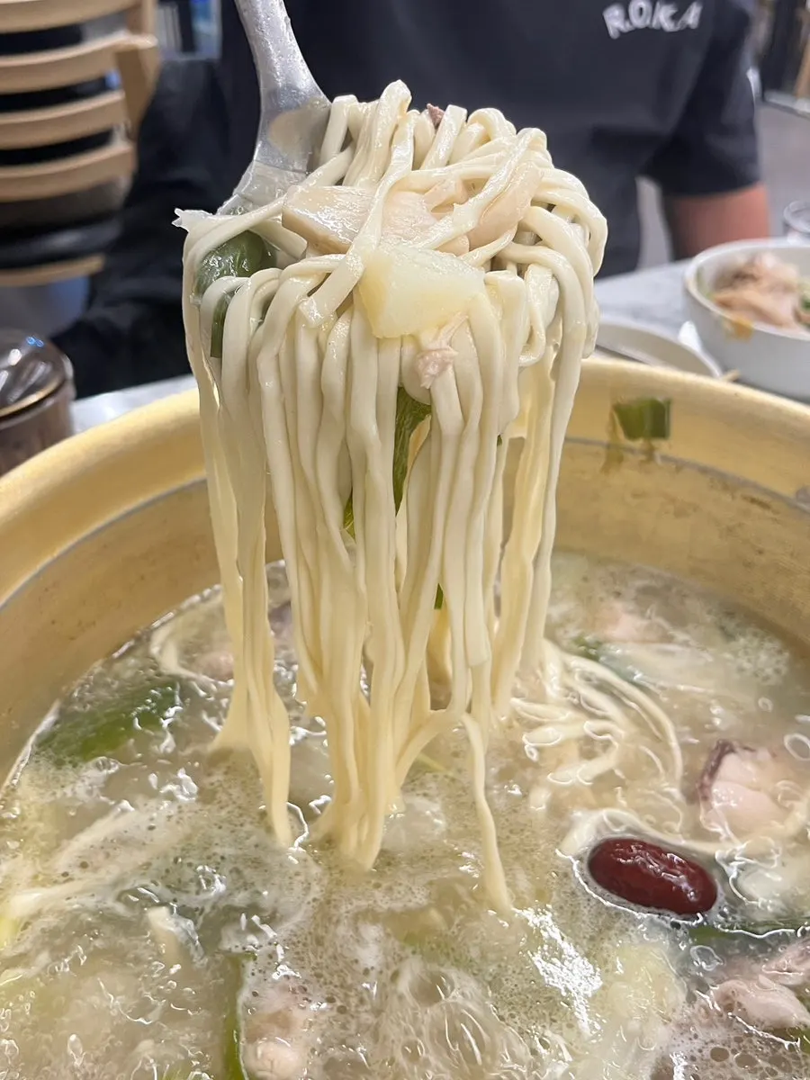 Broth turned richer after adding the noodles