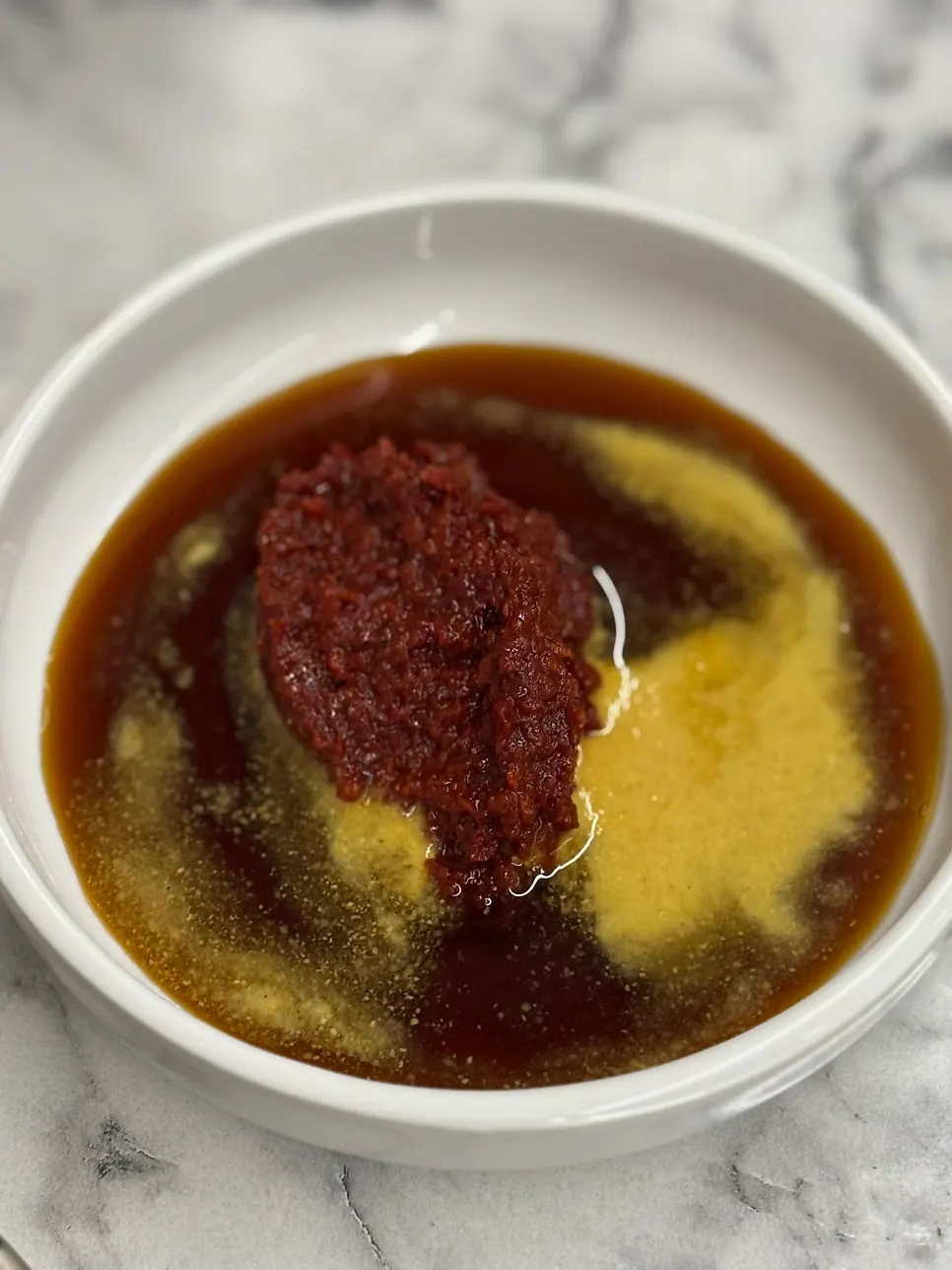 Tender, well-cooked dak hanmari chicken