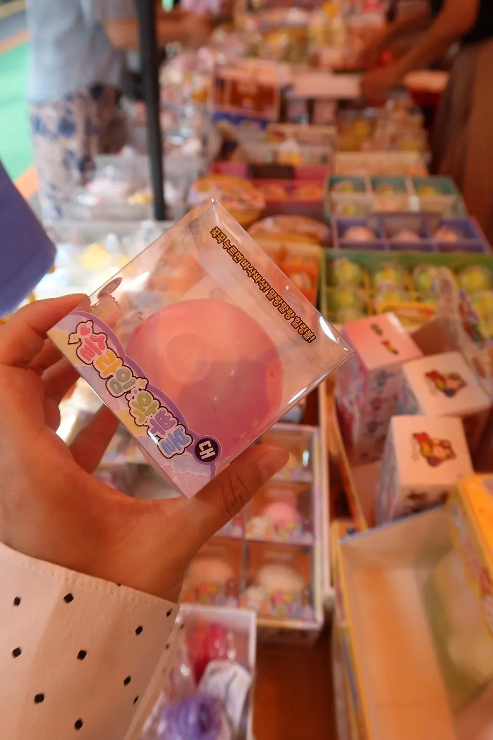 Browsing toys at the Dongdaemun toy market