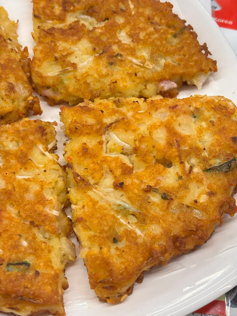 바삭한 빈대떡 단면