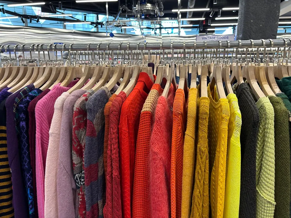 Fall and winter clothing display