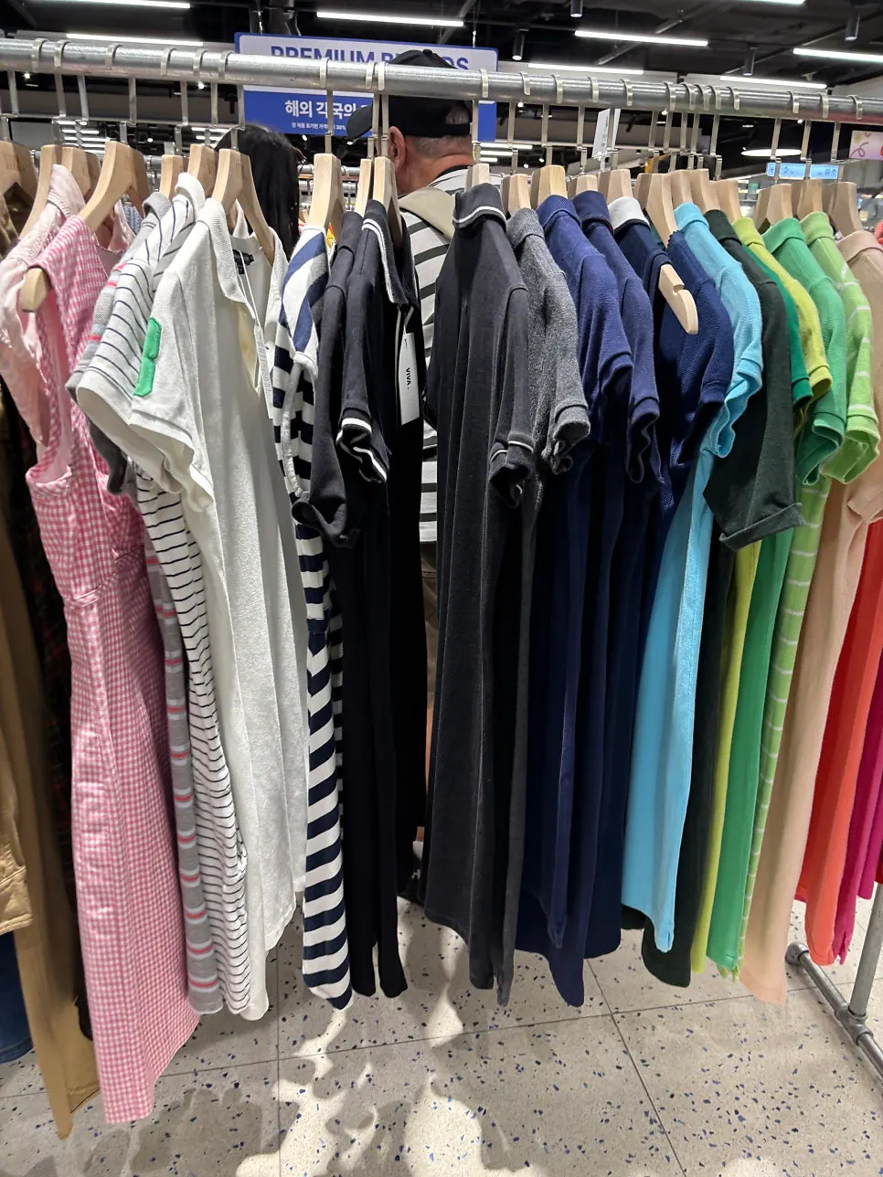 Polo and high-end clothing section