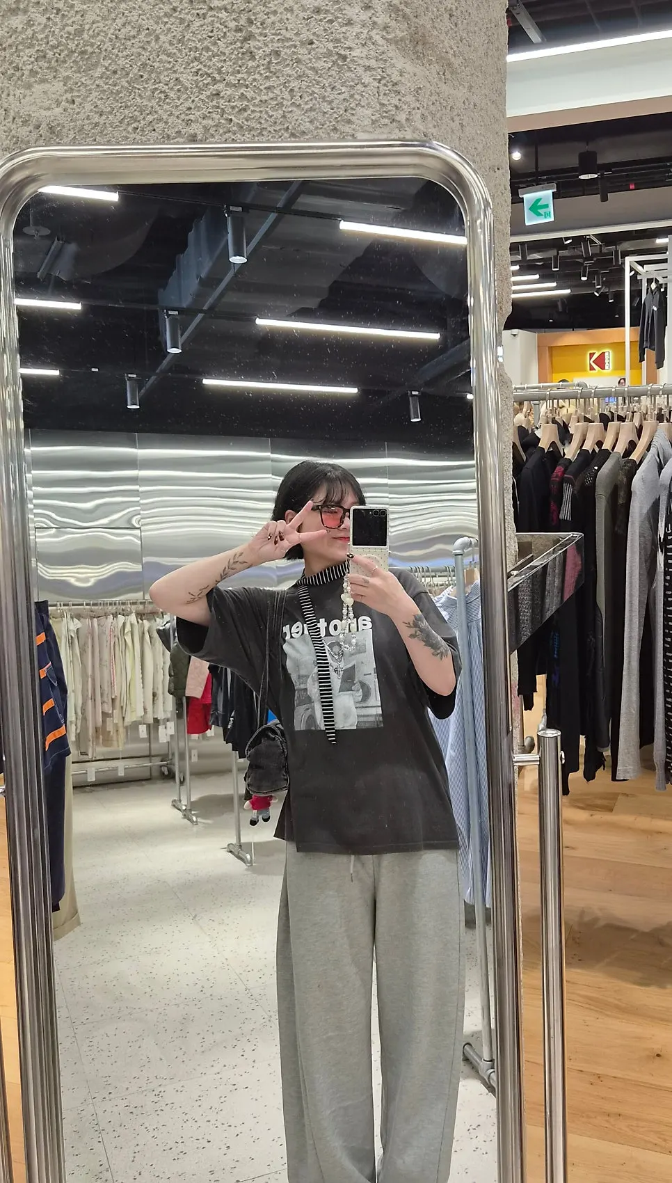 Space for browsing vintage clothing