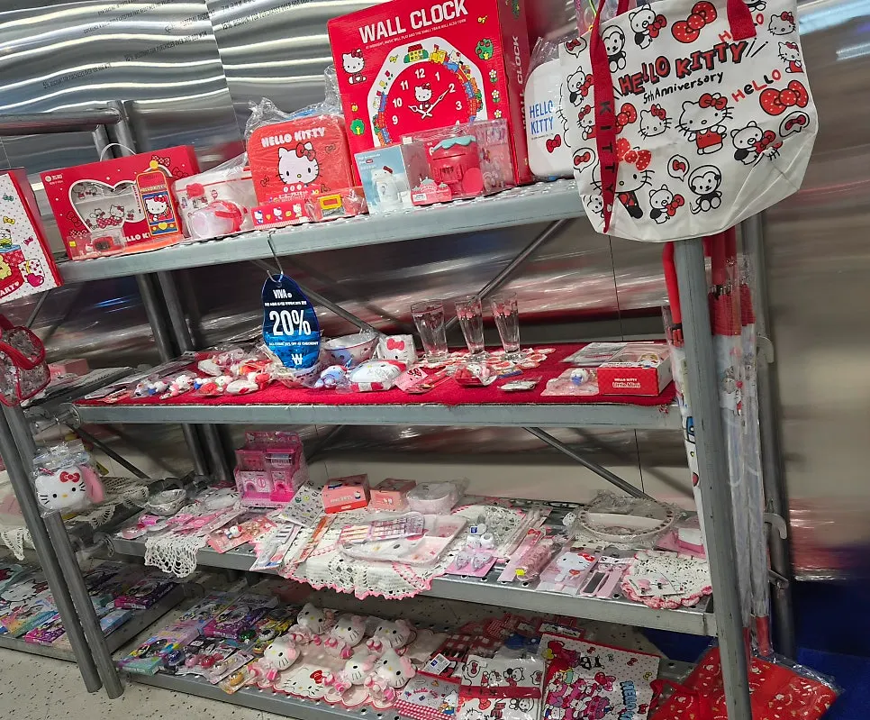 Scarf section browsed in the shop
