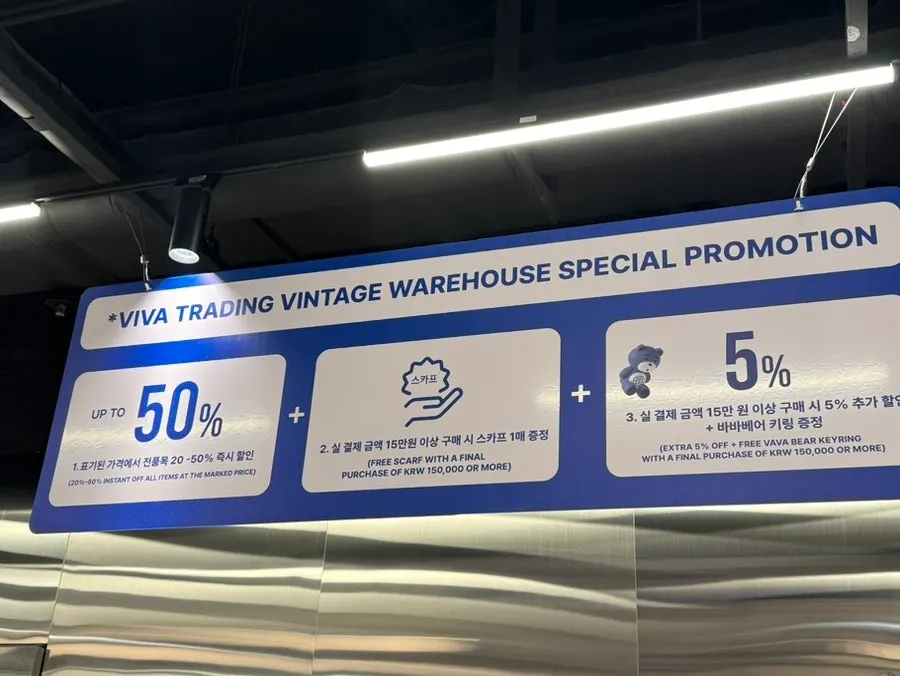 Section-by-section discount and promotion information