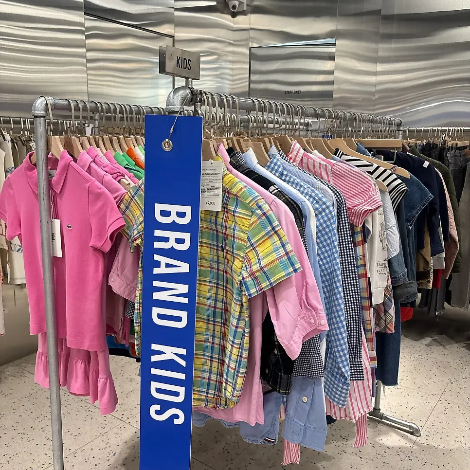 Rack hung with vintage shirts