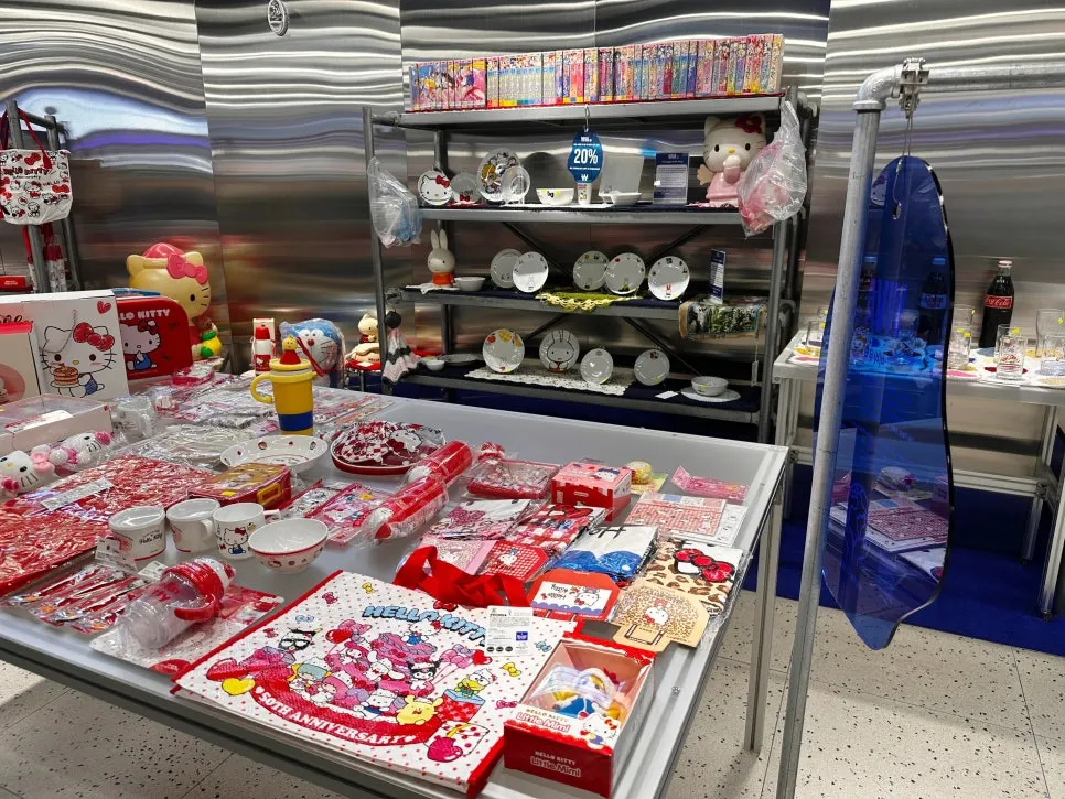 View of the vintage knick-knack corner display