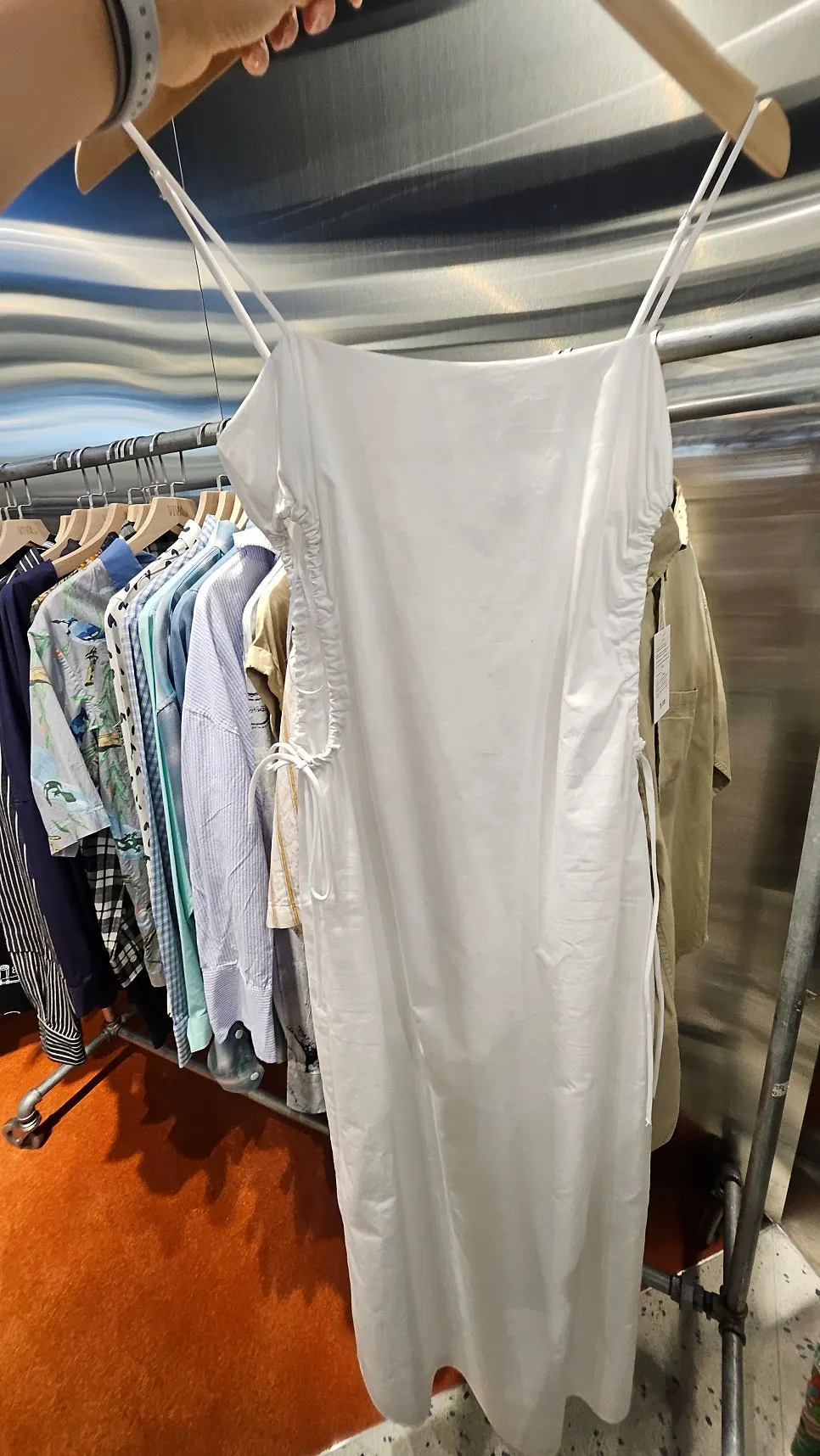 Vertical display of luxury vintage section items