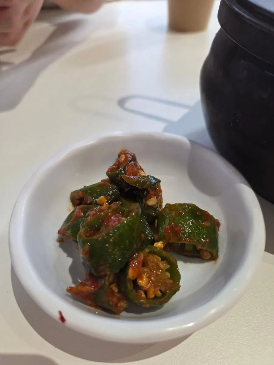 동곡제면 기본 반찬 세팅