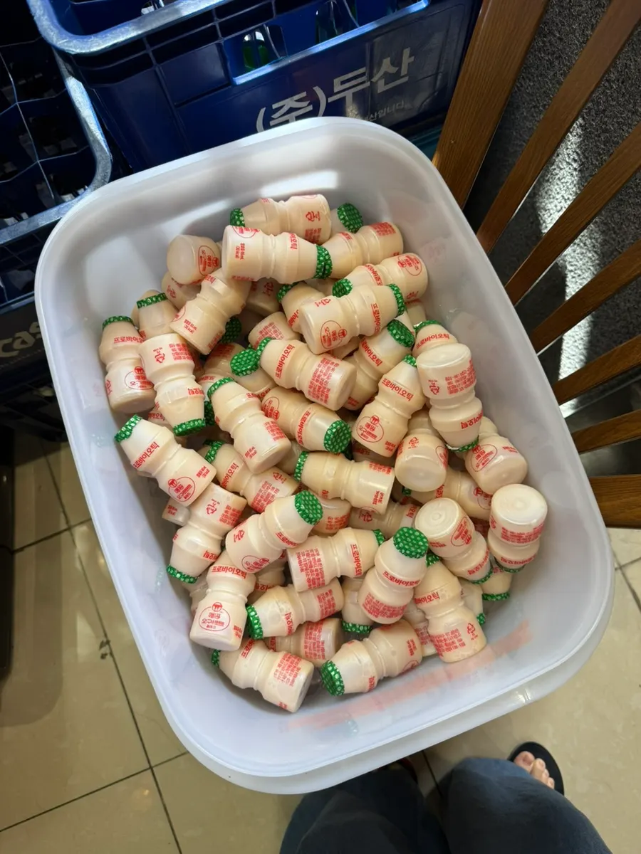 Dessert yogurt beside the register