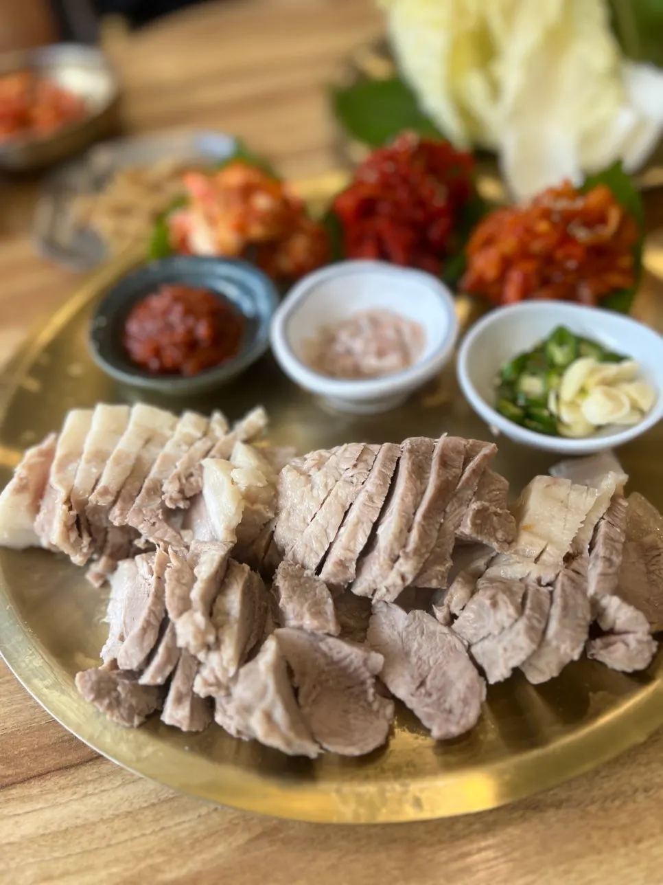 Generous bossam meal spread
