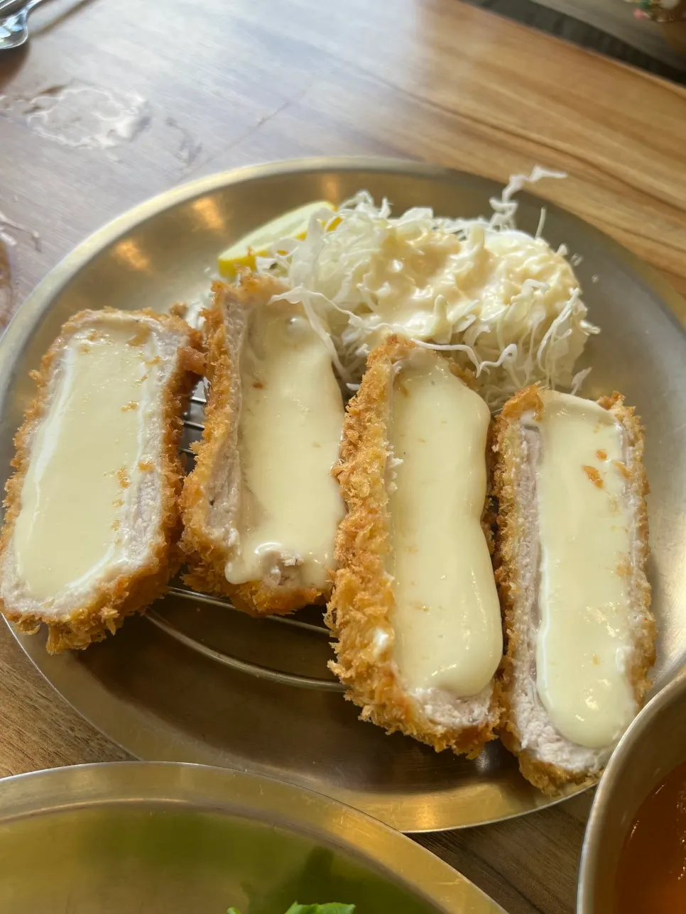 Old-style Korean pork cutlet ordered with a child