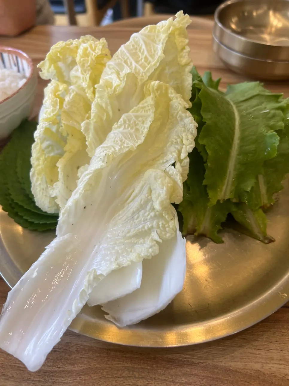 Bossam with wrap vegetables