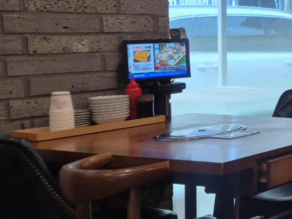 Ordering kiosk set up at the table
