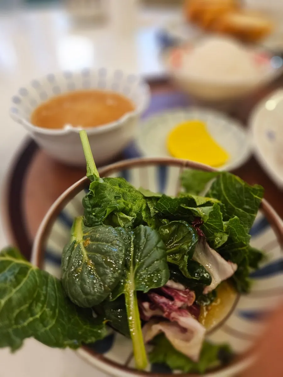 오코노미야키 소스와 토핑이 올라간 돈가스
