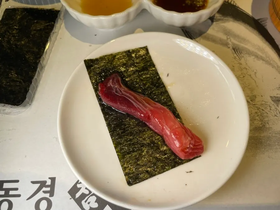 특수부위 참치 머리살 클로즈업