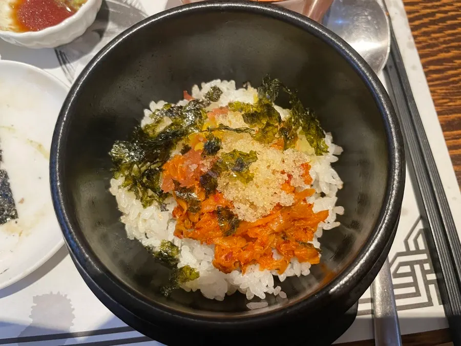 마무리로 먹은 누룽지 알밥