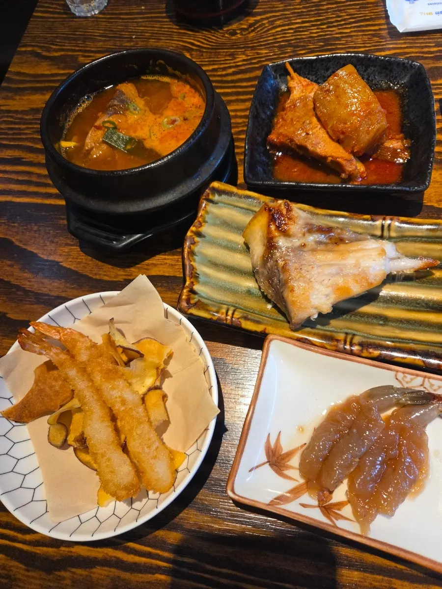 Tuna stew, braised tuna, and grilled tuna skidashi