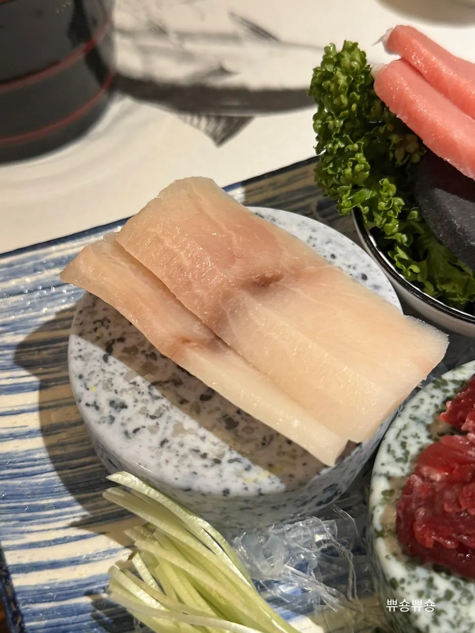 숙성참치 부위별 클로즈업