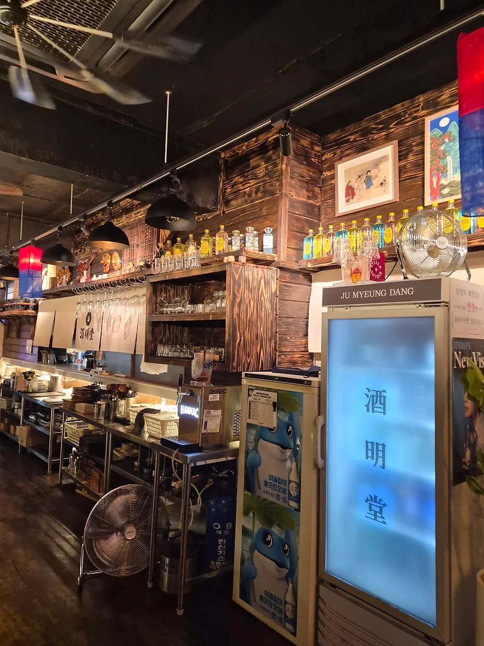 Ju Myeongdang dining space with soft lighting