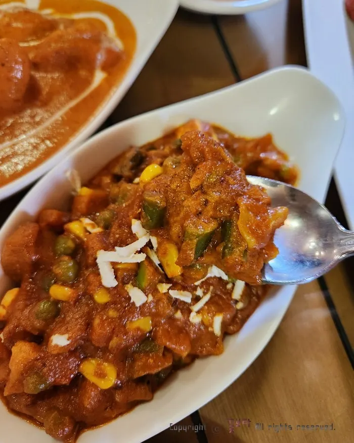 커플세트 야채커리와 마크니