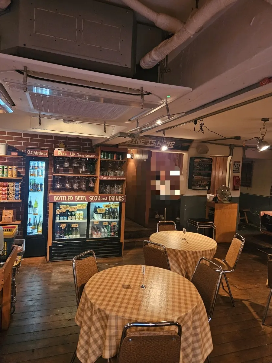 Interior and self-service area of Dongmyo Market