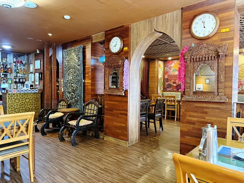 Namaste Dongmyo Branch's dining hall with wide table spacing