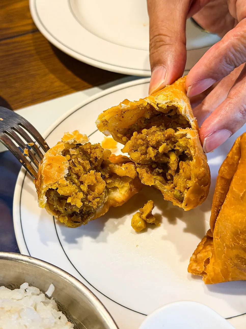 Spiced potato samosa