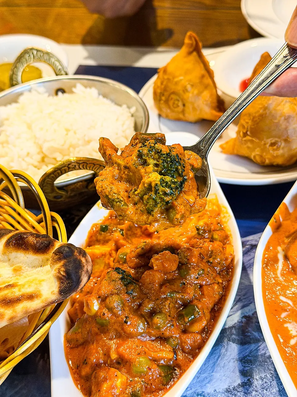 Vegetable dish eaten with naan