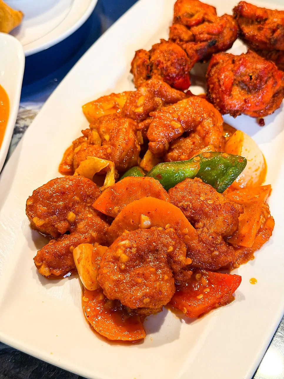Shrimp chilli with strong heat