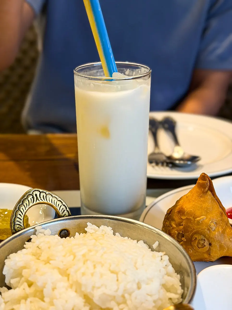 Lassi drink served with the couple set