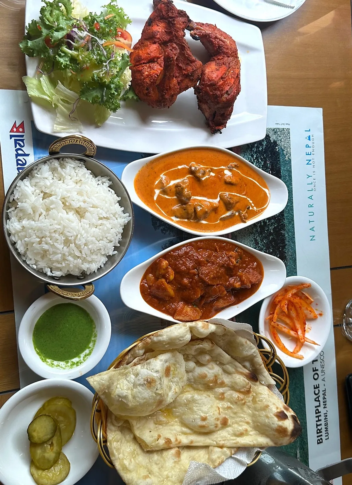 Namaste Dongmyo Branch menu listing the Indian Thali and Couple Set