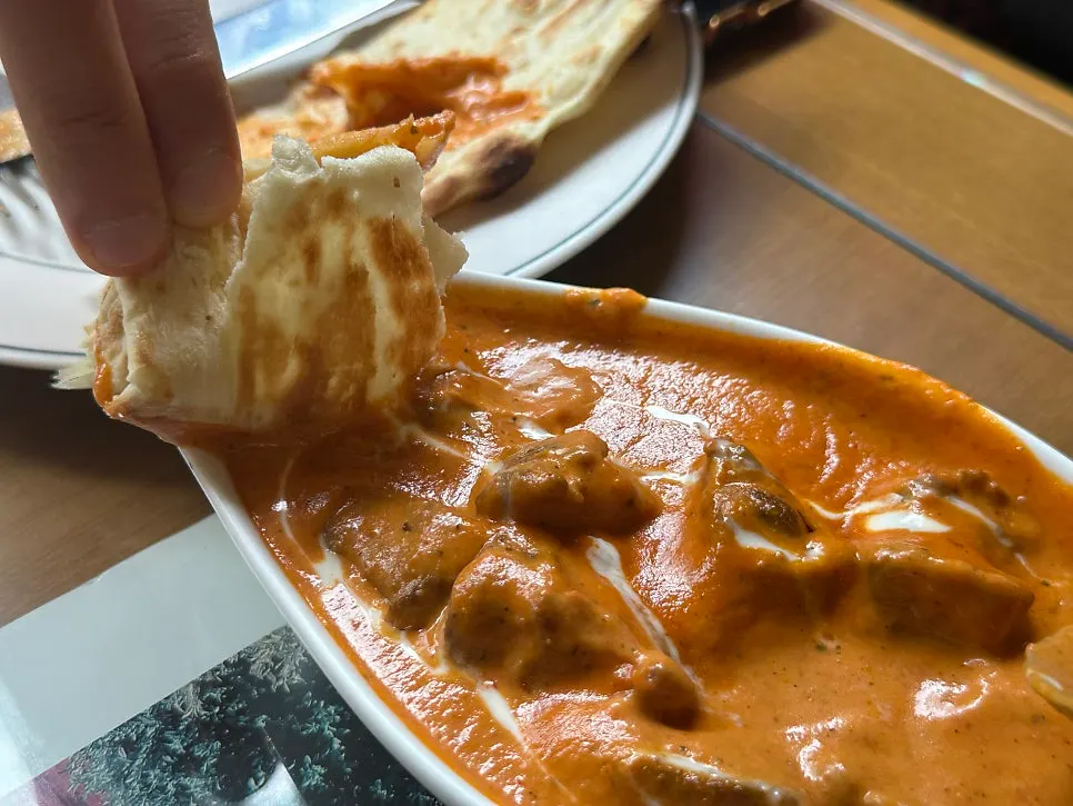 Chicken butter curry made with lamb instead
