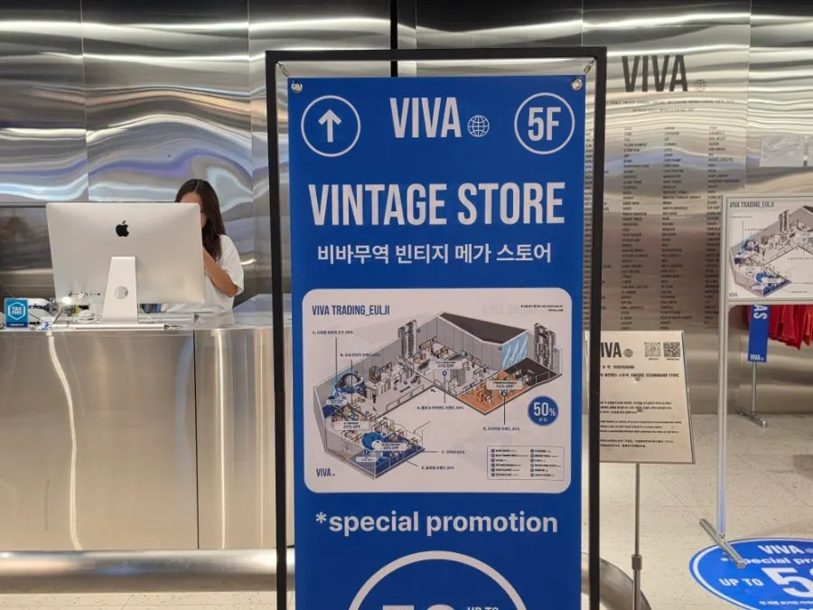 Entrance of the vintage store, where new products arrive daily