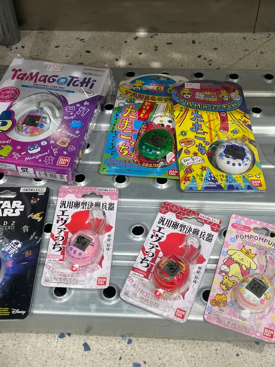 Nostalgic tamagotchis in the retro trinket corner