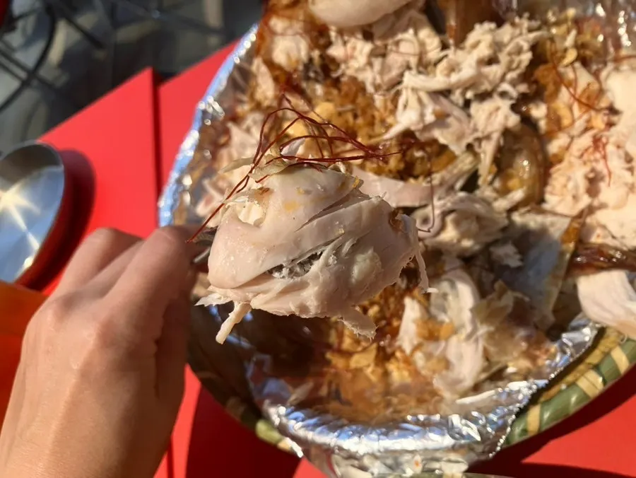 오방통닭 닭살 클로즈업
