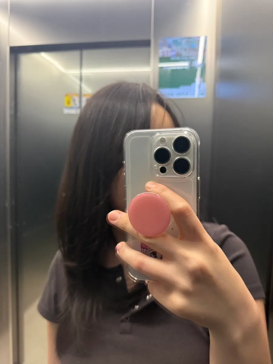 Side profile right after the volume magic straightening