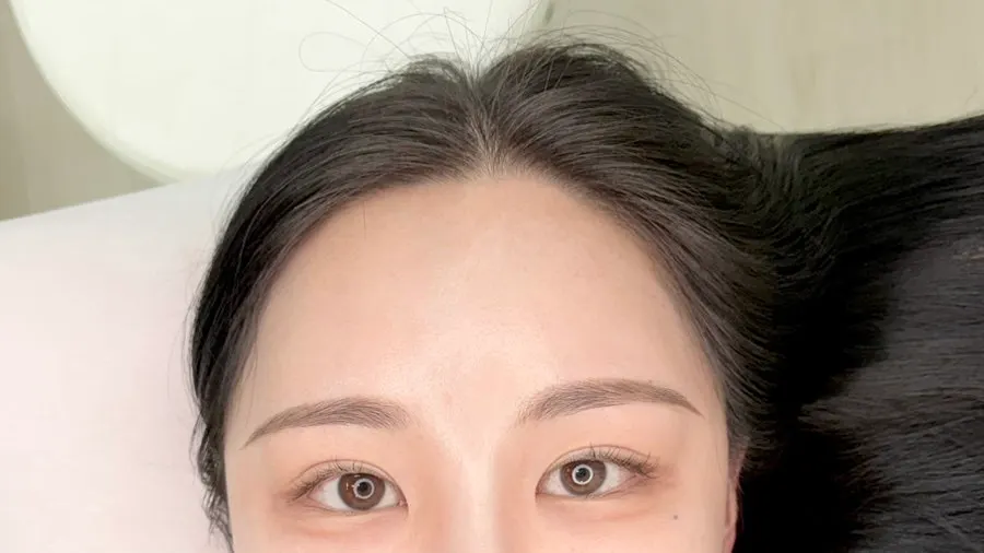펌포인트연장 시술 전 속눈썹 상태