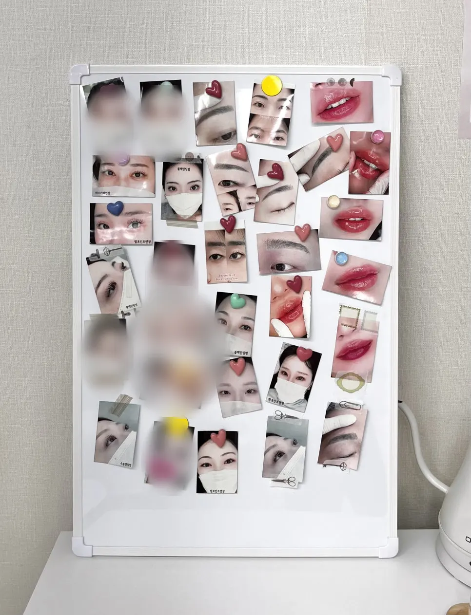 Signage for the eyebrow and lip discount event