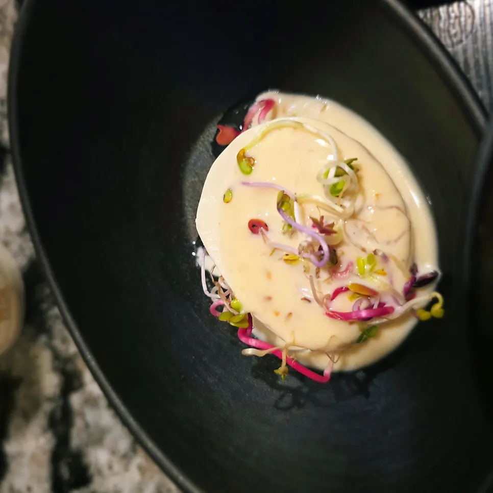 Vegetable salad served as an appetizer