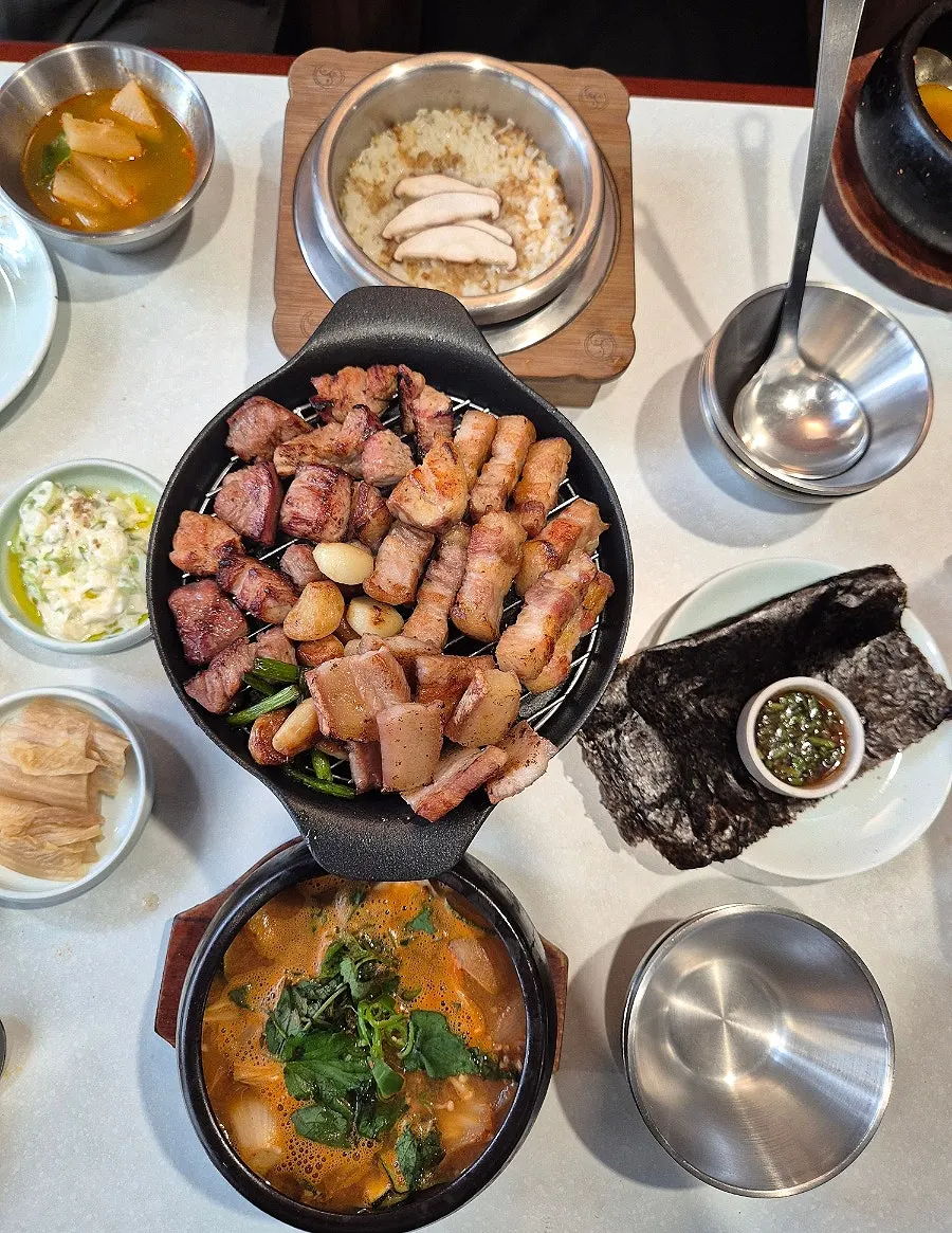Meal menu selection at Sanseong Meat Shop